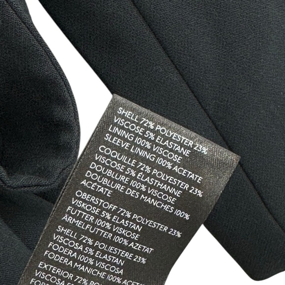 NEW! Anthropologie Tie Waist Open Back Mini Dress / Long Blazer Black | Size 14 - Picture 12 of 13